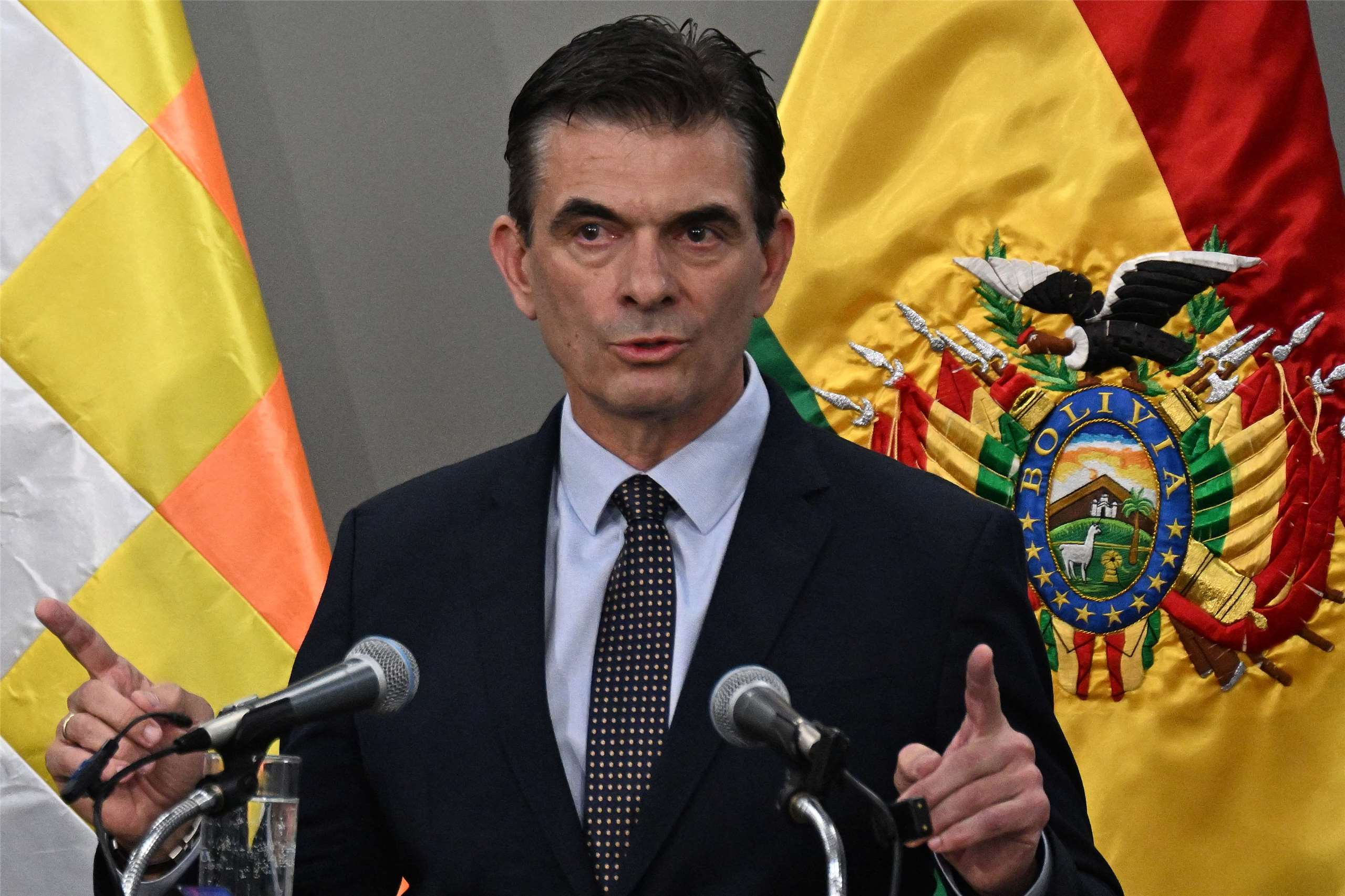 玻利維亞總統巴斯(Rodrigo Paz)。 (AFP檔案照)