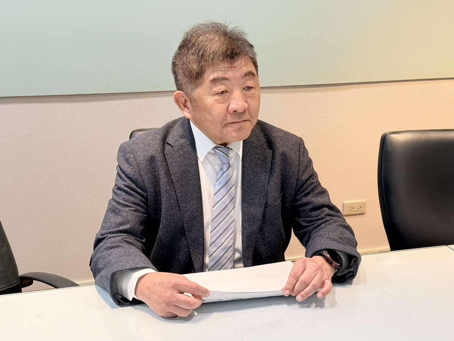 行政院政委陳時中。(鄭佑漢 攝)