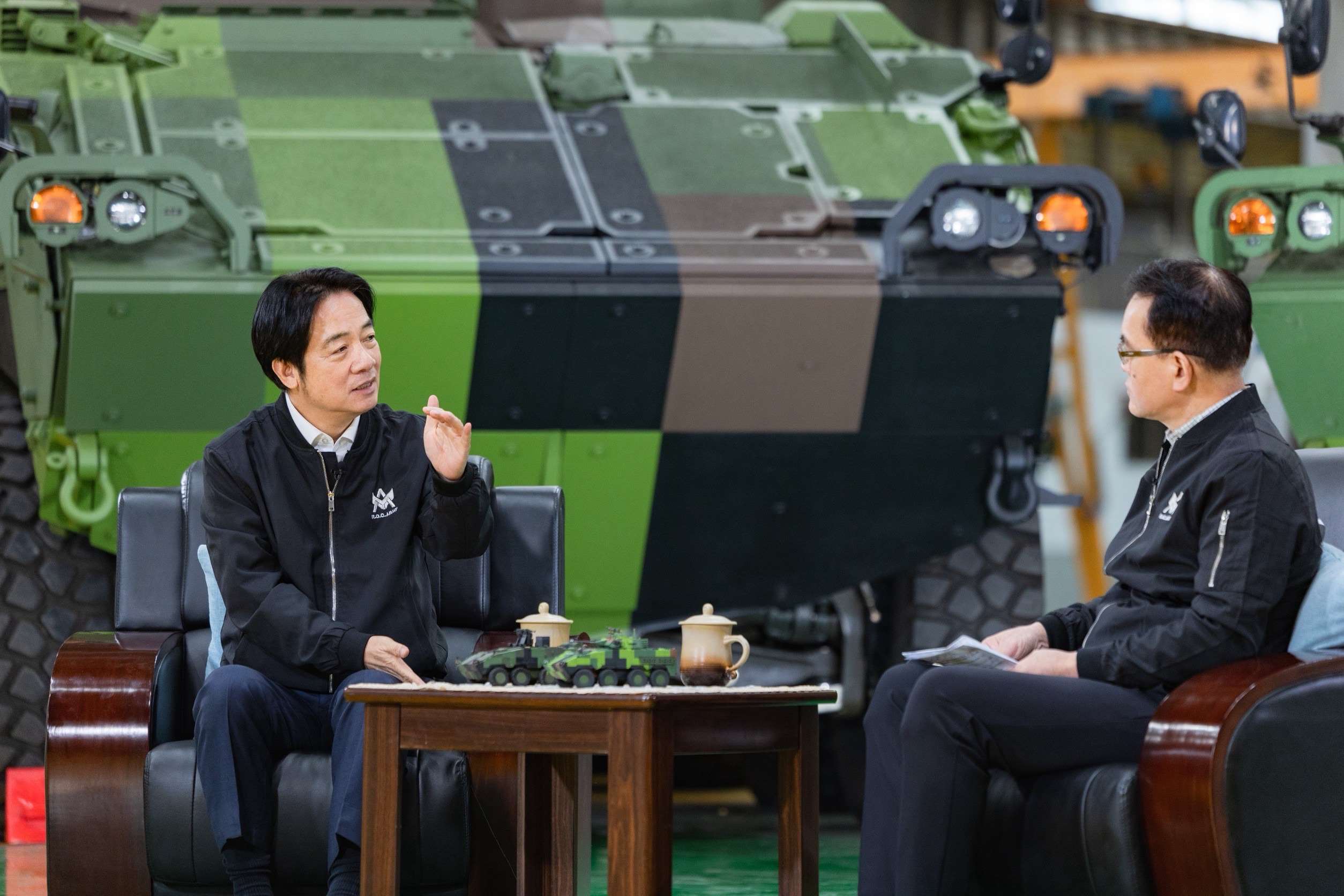 賴清德總統接受三立電視專訪。(總統府提供)