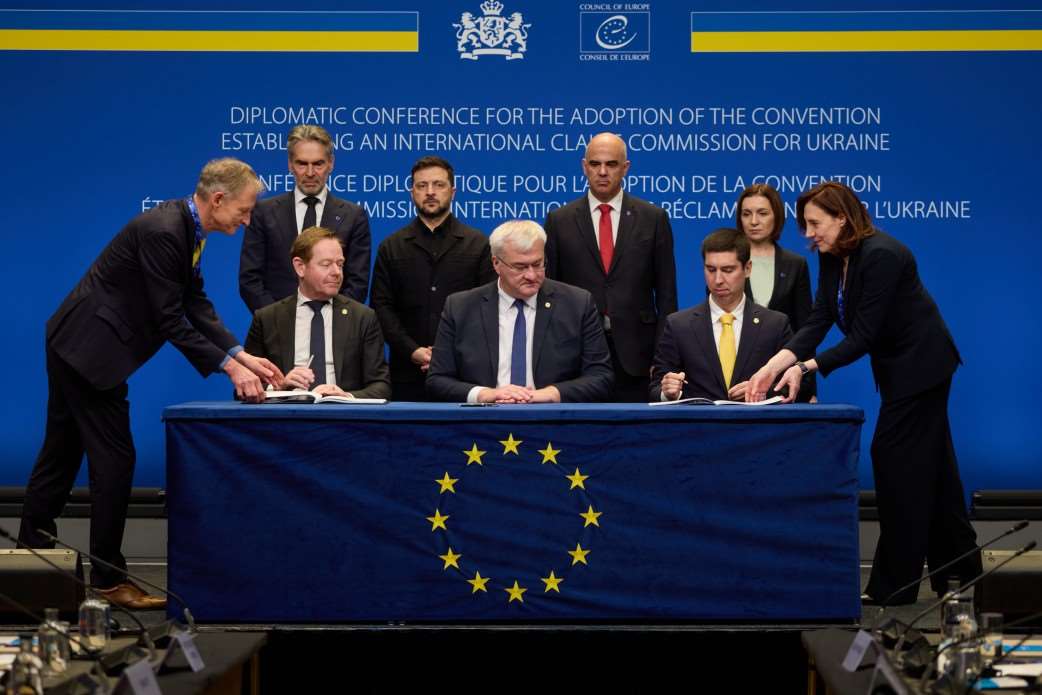 烏克蘭戰爭賠償機制完成第2步，國際索賠委員會成立。 (圖:烏克蘭總統府)