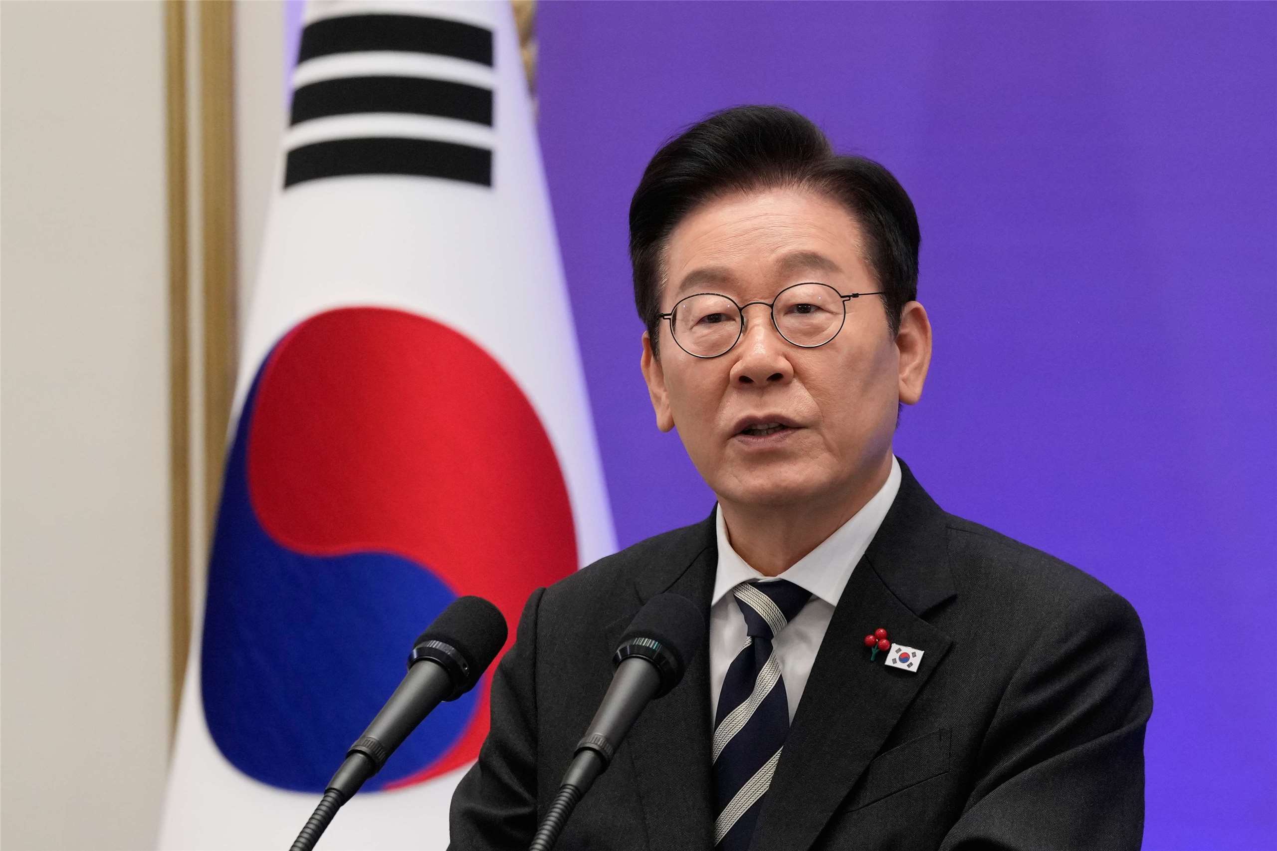 南韓現任總統李在明自今年6月上任以來，頻頻對北韓遞出外交橄欖枝。資料照。(美聯社/達志影像)