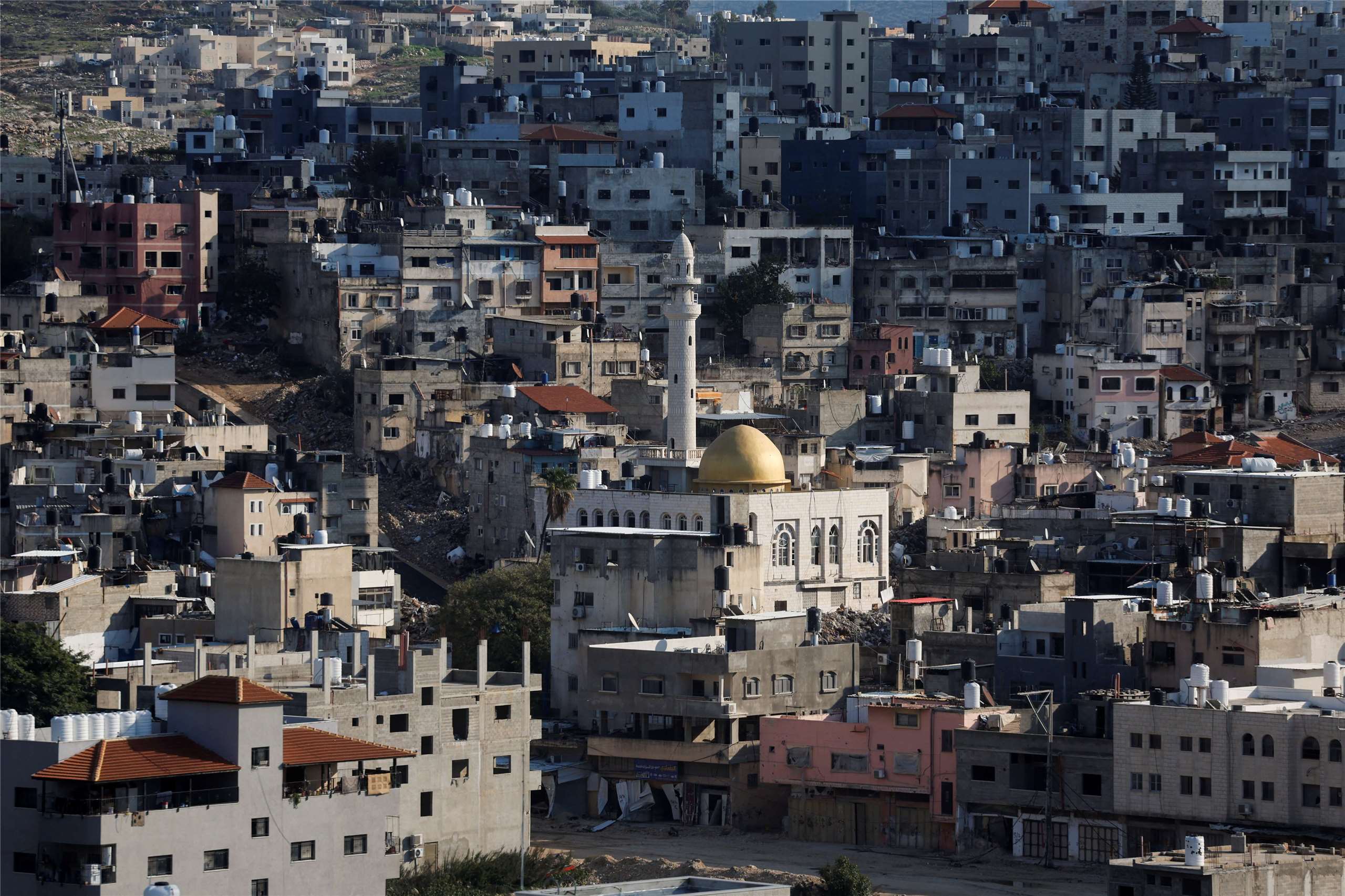 以色列持續在約旦河西岸擴張屯墾區。圖為圖勒凱爾姆(Tulkarm)附近的努爾沙姆斯(Nur Shams)難民營。