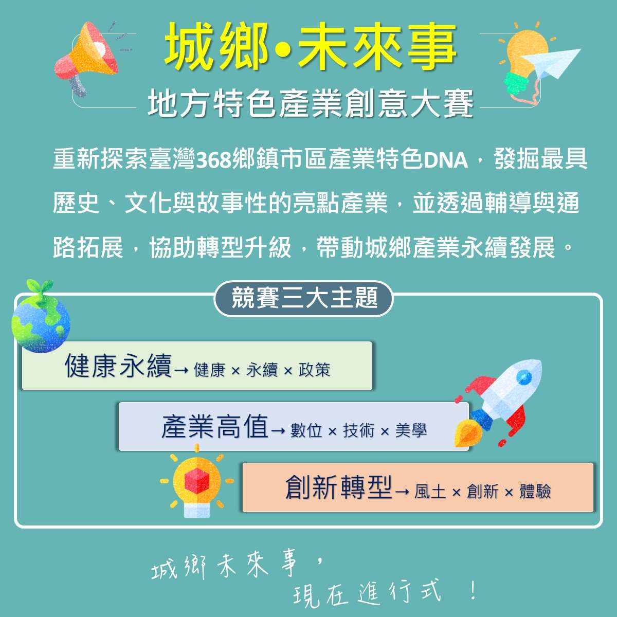 經濟部中企署今年舉辦「地方特色產業創意大賽」，廣邀全台368鄉鎮市區，選拔最具歷史、人文、獨特、故事性的地方特色產業。(翻攝經濟部中企署臉書)