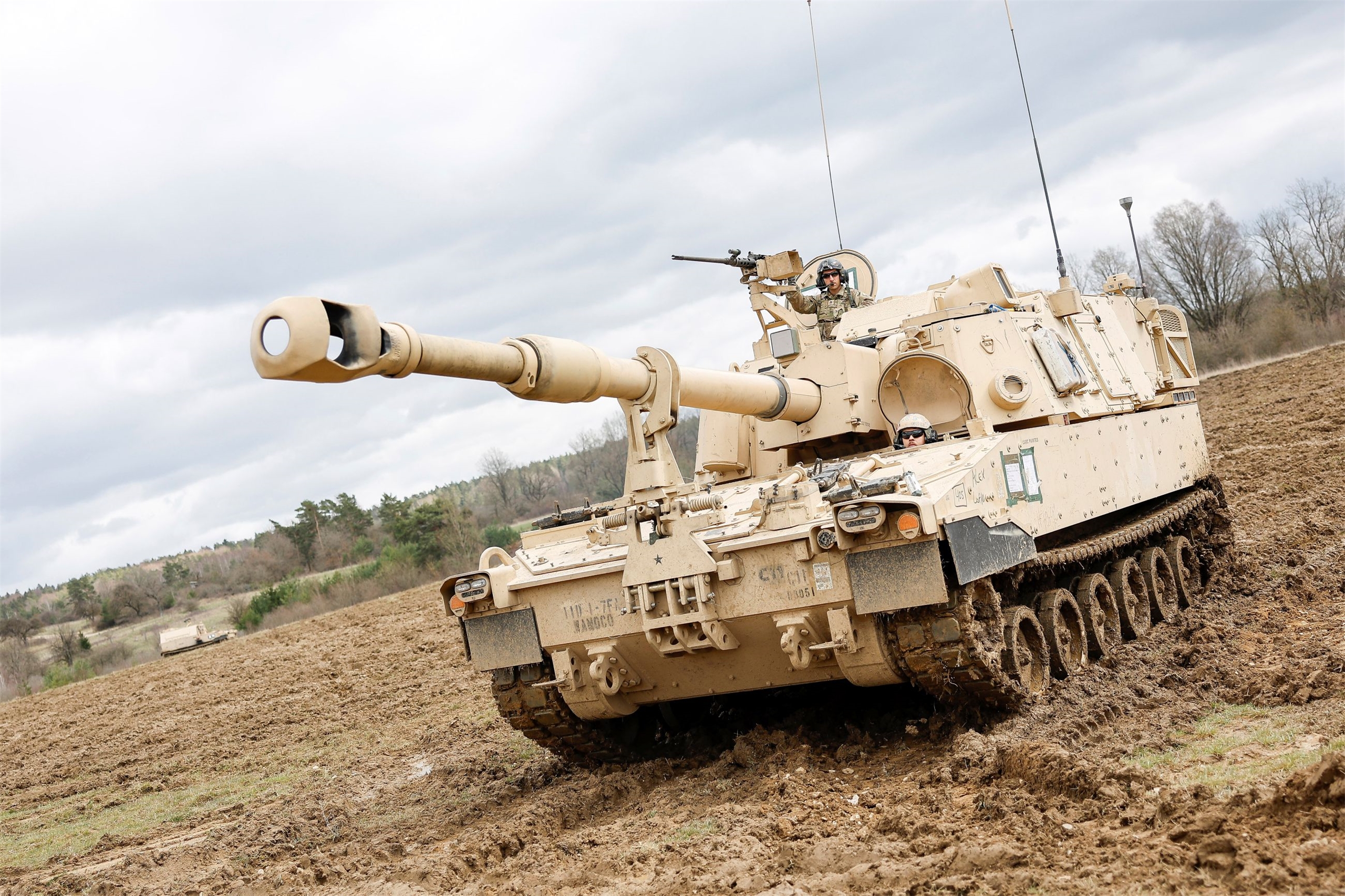 M109A7「帕拉丁」(Paladin)自走砲。(檔案照)