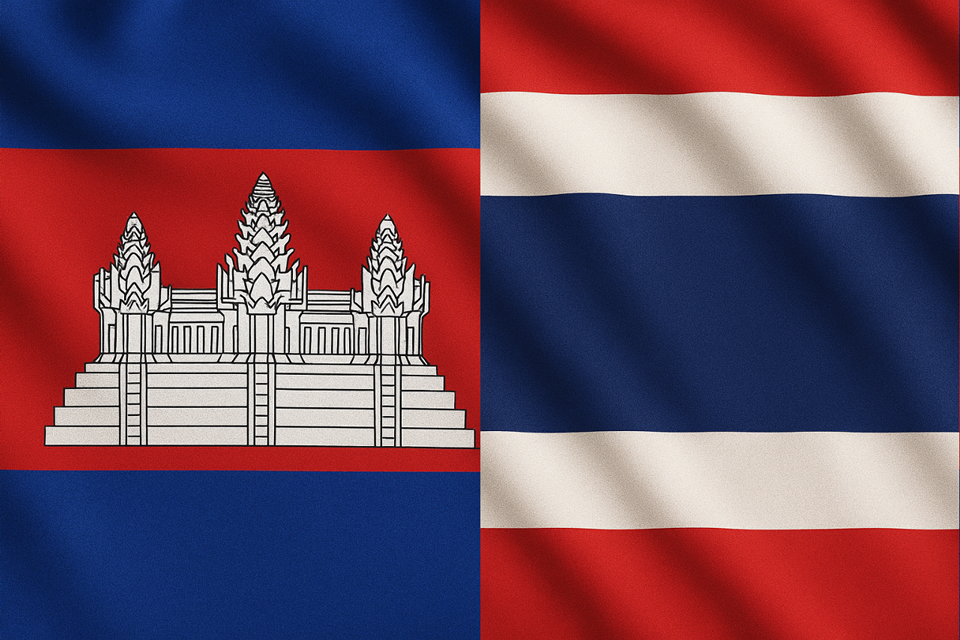 川普稱泰柬同意停火 ，泰方則表示川普部分說法與事實不符。(AI生成圖)