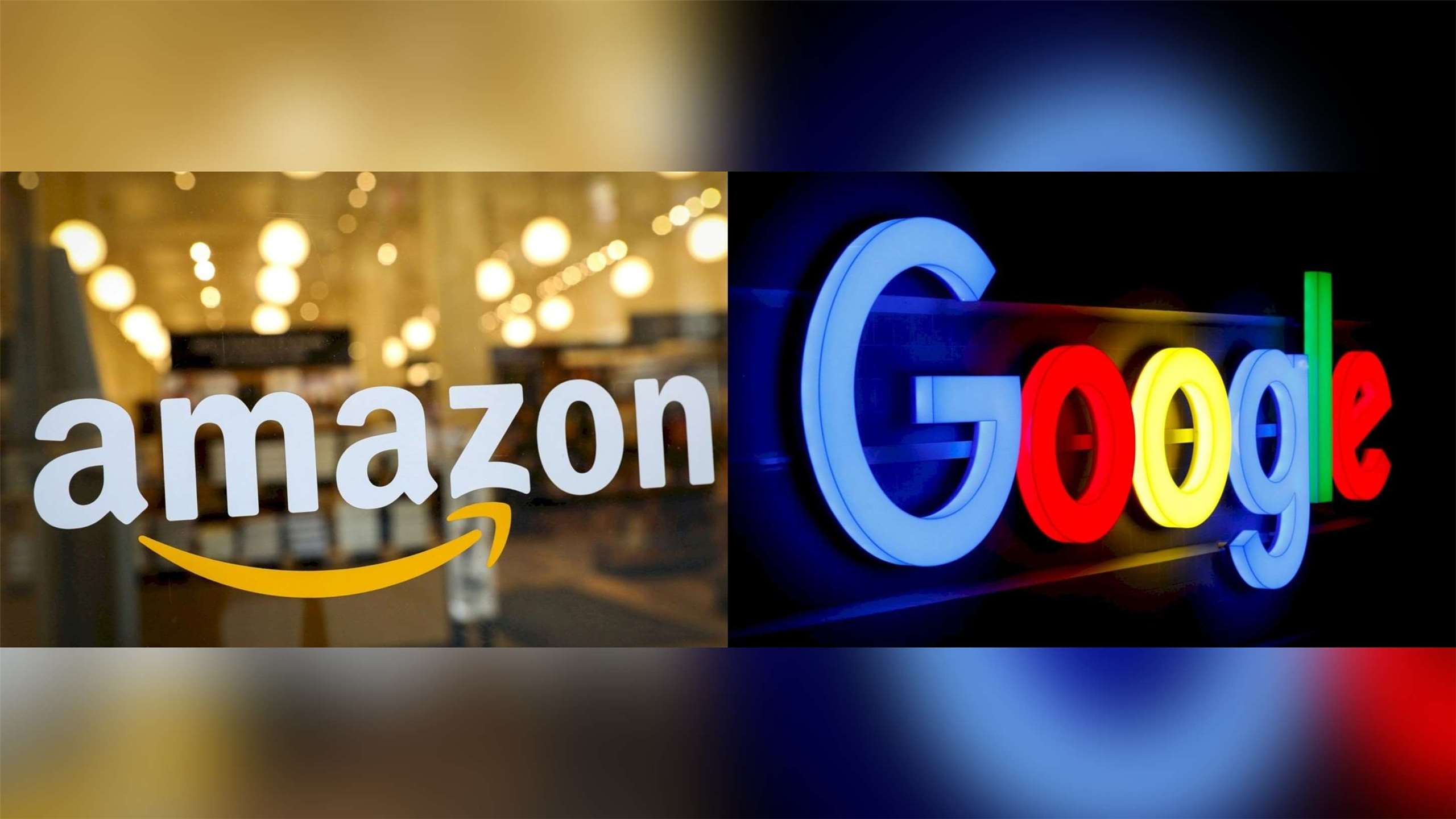 亞馬遜和Google聯手推出多雲端服務。合成圖。