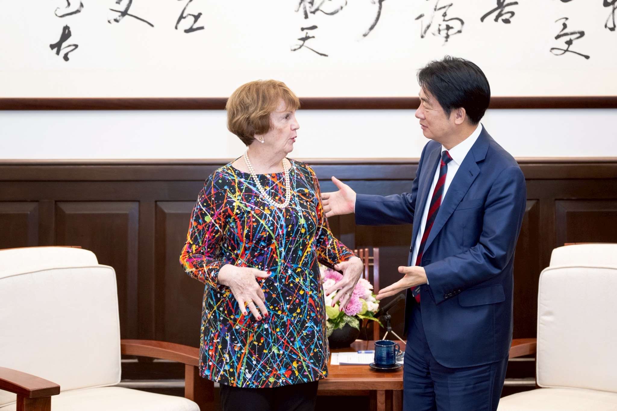 賴清德總統5日接見「美國外交政策全國委員會」訪團。 (圖:總統府)