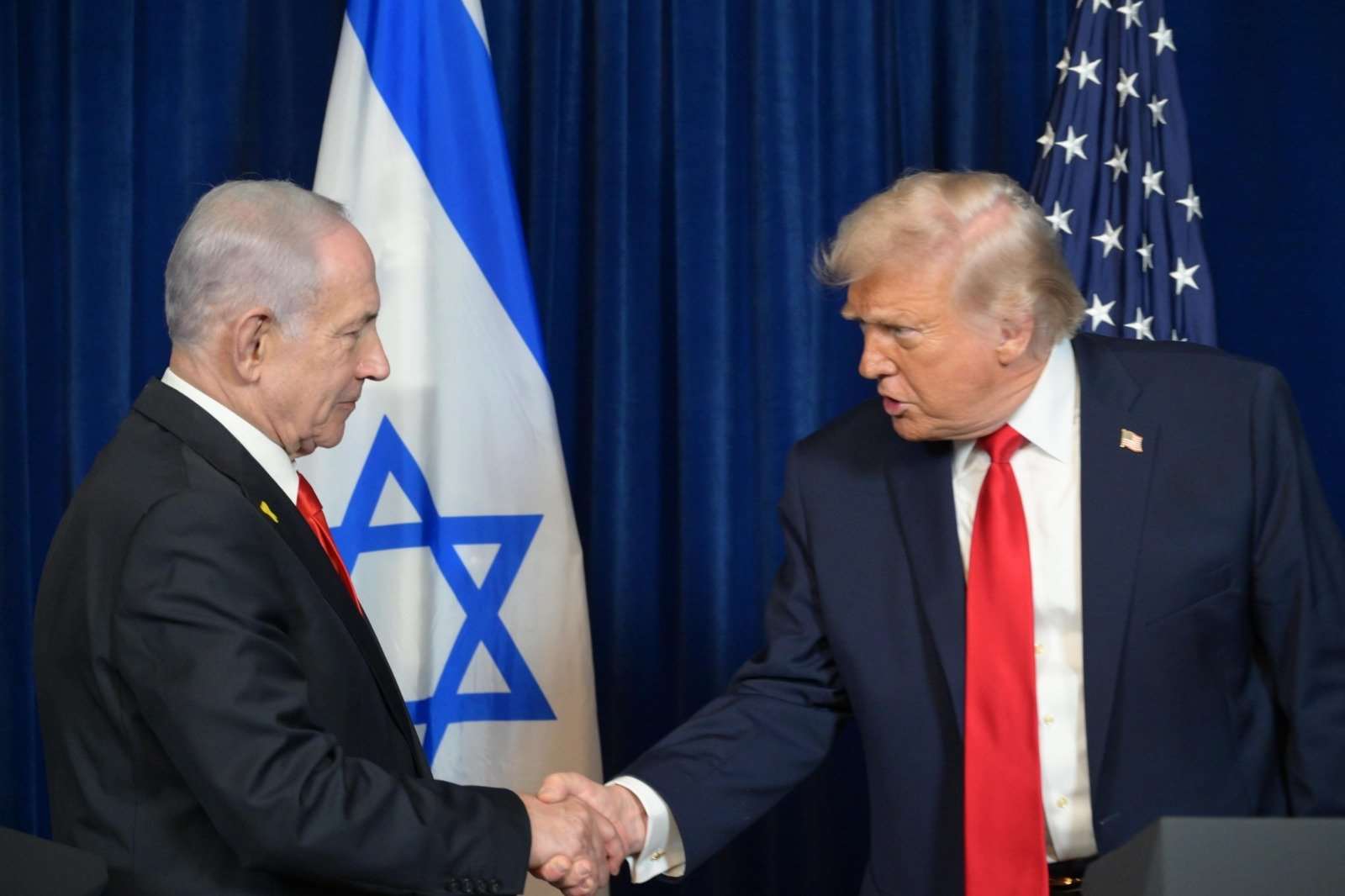 美國總統川普29日會見以色列總理尼坦雅胡。 (圖:X@IsraeliPM)