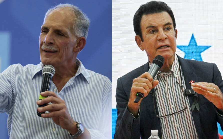 宏都拉斯國家黨(National Party)總統候選人阿斯夫拉(Nasry Asfura)(左)、宏都拉斯自由黨(Liberal Party)總統候選人納斯拉亞(Salvador Nasralla)(右)兩人得票率陷入膠著。(路透社/達志影像、AFP，央廣合成)