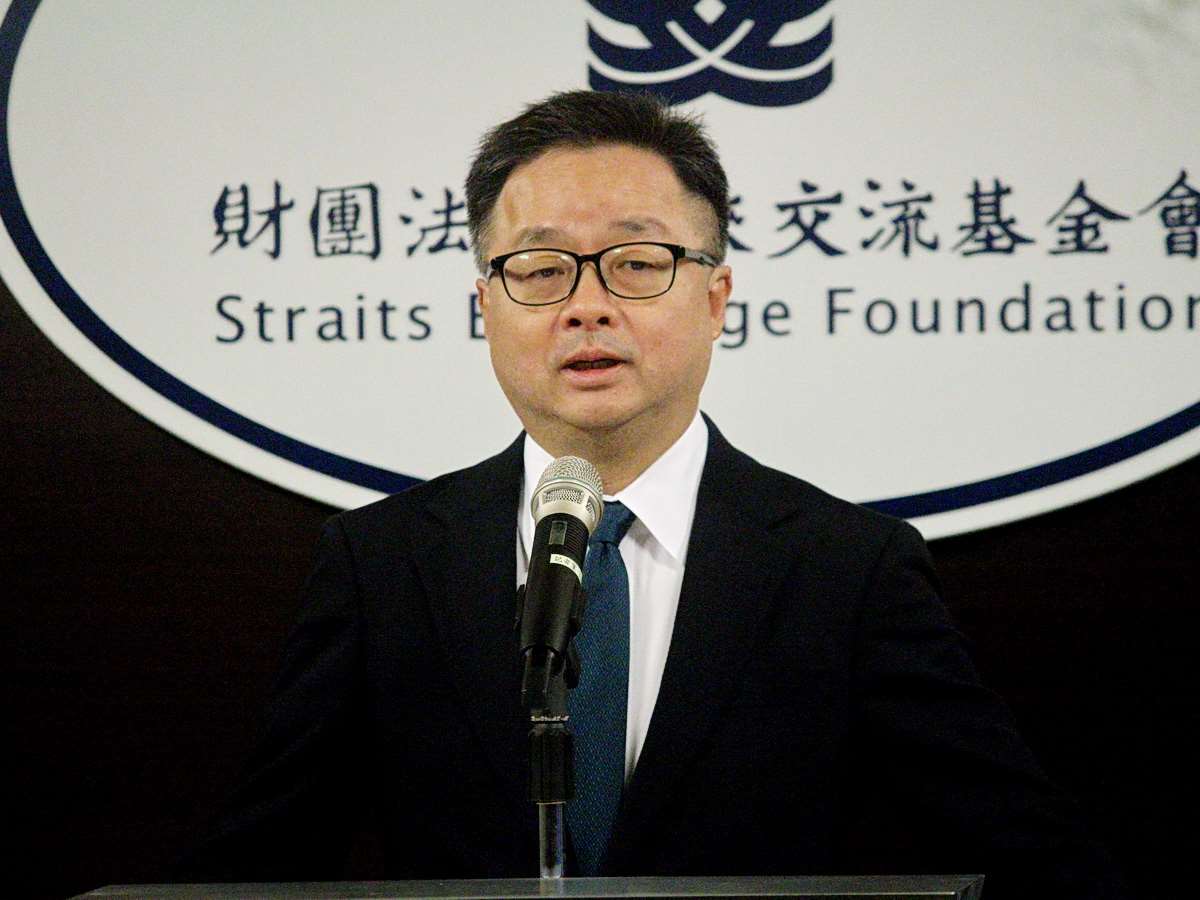 海基會祕書長羅文嘉12日表示，這次在新加坡的論壇主題聚焦地緣政治與台商全球布局，參與者的反應都相當熱烈 (央廣記者王照坤 攝)