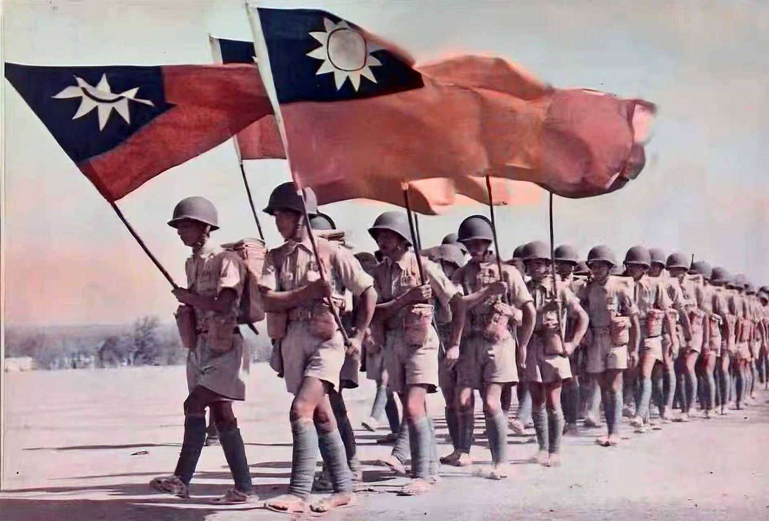 二戰時期，在印度參加「聯合國日」閱兵的中華民國駐印軍。(徐全提供)