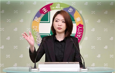 民進黨發言人韓瑩9日痛批藍、白再度聯手封殺國防特別預算條例排入院會議程。資料照。(劉玉秋攝)