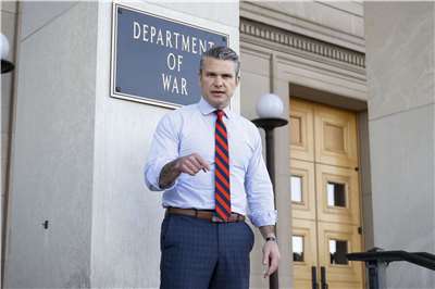 美國戰爭部長赫格塞斯(Pete Hegseth)。 (圖:美國戰爭部)