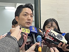 台北市長蔣萬安(中)28日將出席上海雙城論壇，當天往返。
(資料照片)