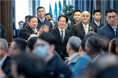 賴清德總統出席「中華民國後備憲兵荷松總會北部地區歷任主委顧問聯誼會第八、第九任會長交接典禮」。(圖：總統府)