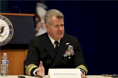 美國太平洋艦隊司令帕帕羅。 (圖：中央社檔案照)
