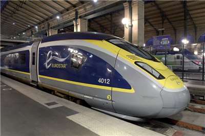 歐洲之星(Eurostar)列車。 (示意圖)