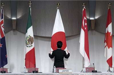 「跨太平洋夥伴全面進步協定」(CPTPP)近期準備創設新的對話框架來因應國際間的經濟脅迫行為，同時日本有意主導此一框架，並加強與盟友合作。資料照。(美聯社/達志影像)