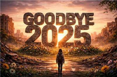 向2025年道別。(圖 : AI生成)