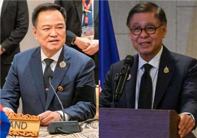 泰國現任總理阿努廷(Anutin Charnvirakul)(左)、泰國外交部長希哈薩(Sihasak Phuangketkeow)均獲得所屬政黨自豪黨提名為明年總理大選候選人。(路透社/達志影像、中央社，央廣合成)