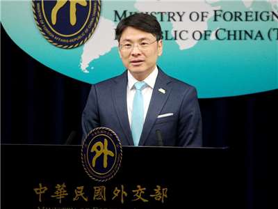 外交部發言人蕭光偉表示，只有台灣民選政府才能代表台灣2,300萬人民，在國際社會與他國互動交流，中方無權置喙 (央廣記者王照坤 攝)