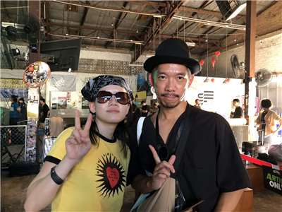 Andr舞台上精彩演出，讓讓推動日本音樂走向全球的CUEW共同創辦人KOKI TAKAHASHI當場大加讚賞，並立刻提出提出到日本演出的邀請。(江昭倫 攝)