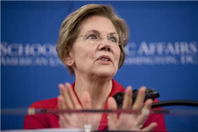 美國民主黨麻州聯邦參議員華倫(Elizabeth Warren)。(檔案照)