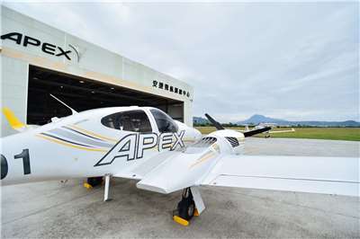 原以飛行訓練及包機服務為主的小型航空業者安捷航空(Apex Aviation)，如今發展低成本偵察盼助台。資料照。(翻攝安捷航空官網)