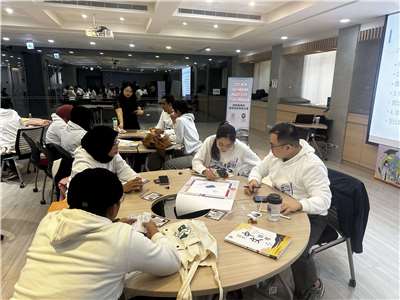 北醫新南向培育專班學生正在上中文課的情況。(楊雨青攝)