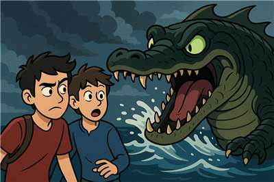 AI繪製的海怪利維坦