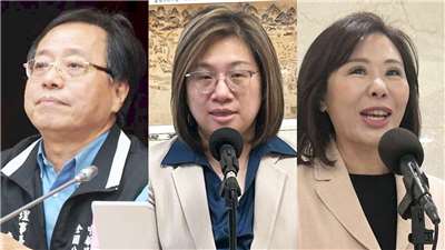 立法院上週三讀藍、白聯手推動的停砍公教退休金相關修法，各界各有不同看法，左起為全國公務人員協會前理事長李來希、民進黨立委陳培瑜、國民黨立委李彥秀。資料合成照。(Rti)