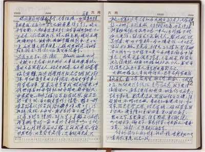 李銳手寫的日記。(網上圖片)