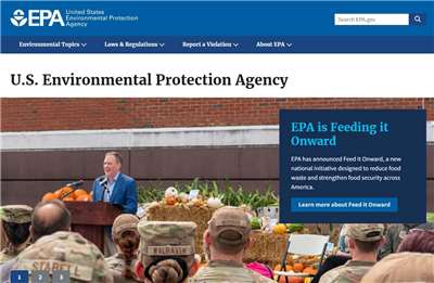 美媒報導，美國負責環境保護的聯邦機構「環境保護署」已從官網刪除有關人類活動如何造成氣候變遷的相關事實。圖為官網首頁。(翻攝Environmental Protection Agency官網)