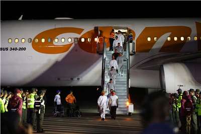 圖為遭美國遣返的非法移民今年初回到母國委內瑞拉。 