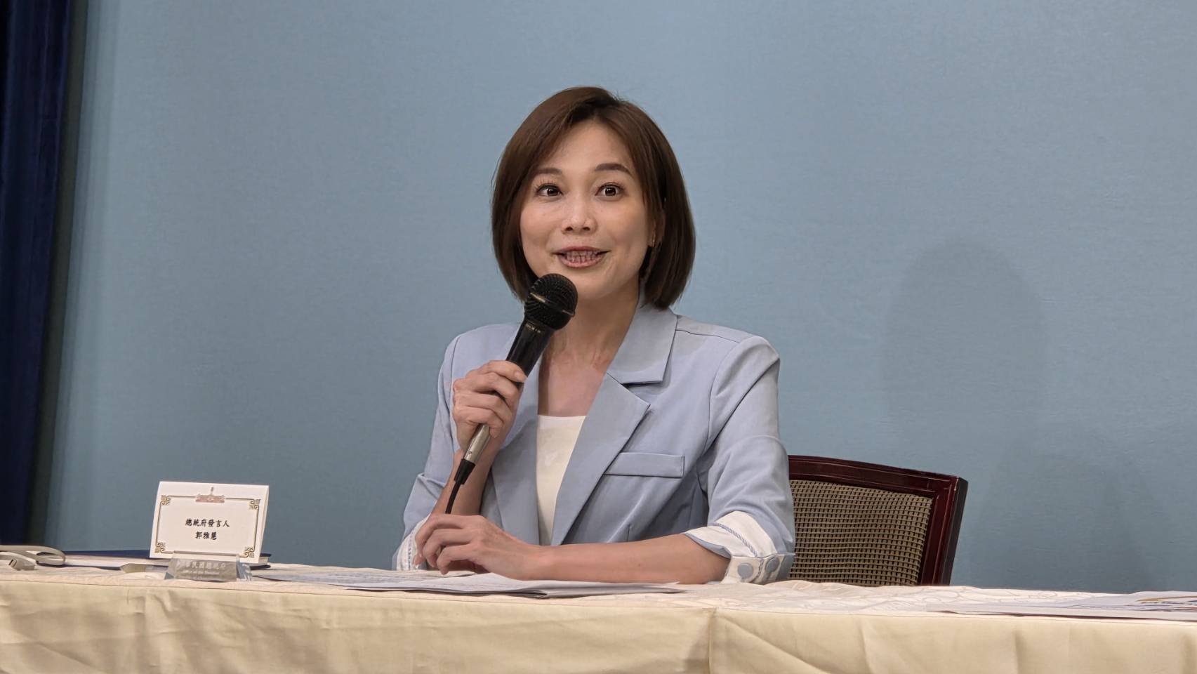 總統府發言人郭雅慧30日上午表示，秘書長潘孟安27日將陪同大法官被提名人分別拜會立法院、國民黨團與民眾黨團。資料照。（劉玉秋攝）