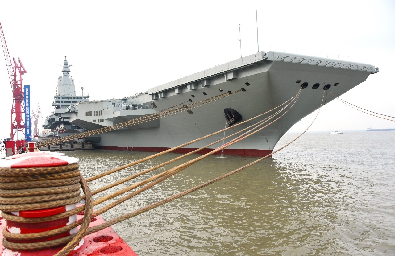 中國首艘彈射型航空母艦福建艦。資料照。