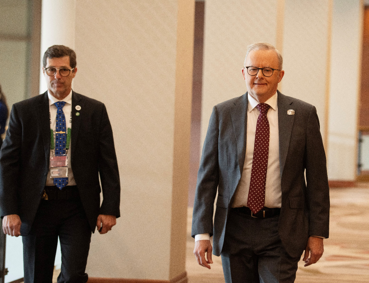 澳洲總理艾班尼斯(Anthony Albanese)(圖右)。(路透社/達志影像)