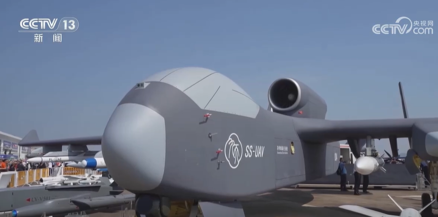 中國新型「九天」大型無人機空中航母預計6月底完成首飛 。(圖取自央視YT)