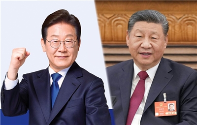 韓國總統李在明(左)、中國國家主席習近平(右)。合成圖。