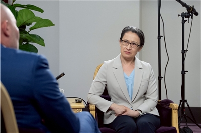 副總統蕭美琴日前接受美國播客節目「Shawn Ryan Show」專訪。 (圖:總統府)