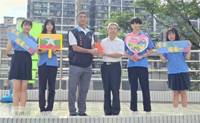 新北市竹林中學師生募款幫助緬甸災民。(竹林中學提供)