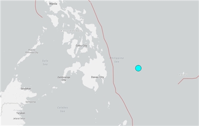 美國地質調查所(USGS)表示，菲律賓南部24日上午9點58分發生規模6.3地震，並未發布海嘯警報。(翻攝USGS官網)