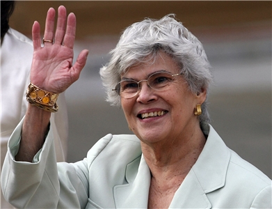 前尼加拉瓜總統查莫洛夫人逝世。拍攝於2007年1月10日。