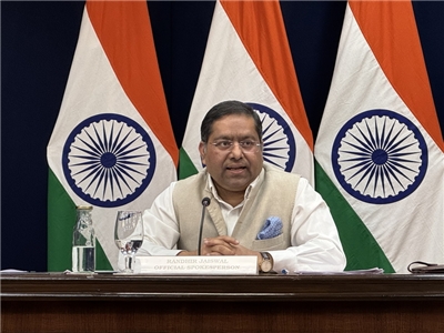 印度外交部發言人賈斯瓦（Randhir Jaiswal）。 (資料照/中央社)