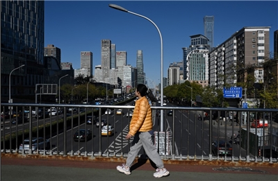 中國穩外資未見起色。圖攝於北京。 (AFP)