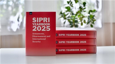 斯德哥爾摩國際和平研究所2025年度報告。Photo: SIPRI.