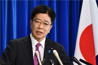 日本財務大臣加藤勝信(Katsunobu Kato)。