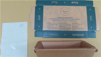 義大利知名巧克力、冰淇淋品牌「Venchi」被驗出外盒含有螢光增白劑。(食藥署提供)