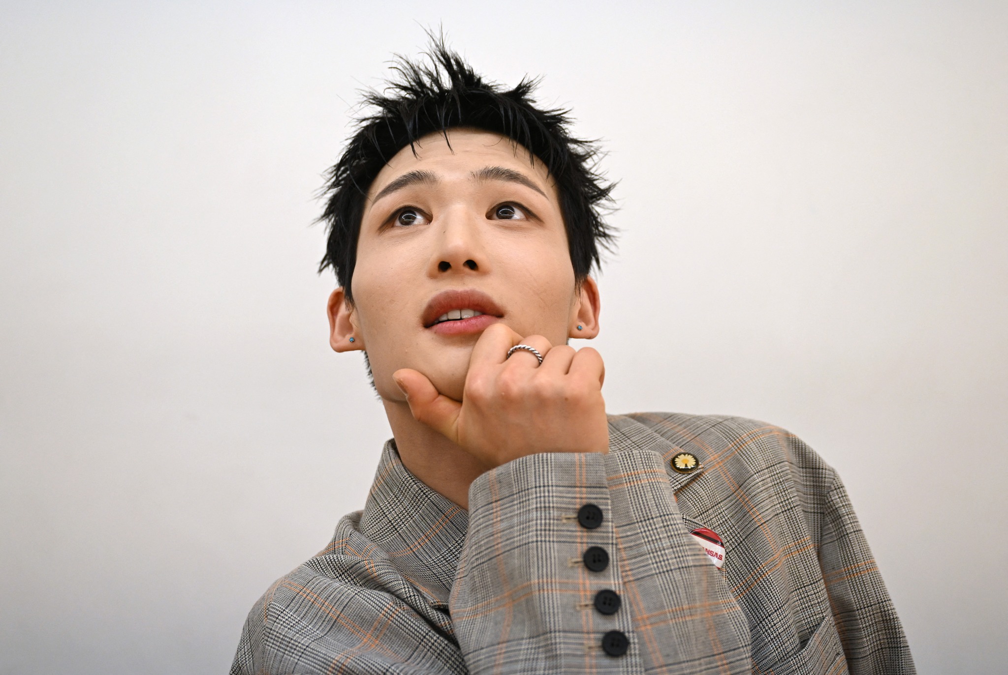 韓國男團 1VERSE的成員、脫北者「赫」(Hyuk)。(AFP)