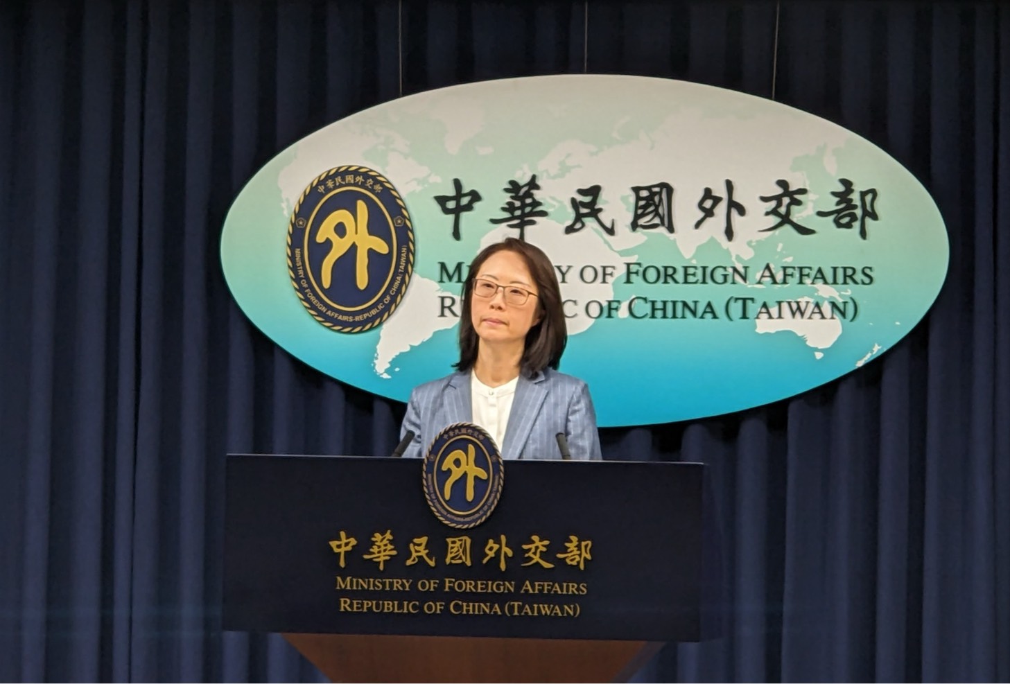 外交部公眾會副執行長陳怡君8日表示，我國和歐盟是理念相近的合作夥伴，在維護海底電纜的安全和韌性上，具有高度的共同利益，目前外交部也已和歐方展開初步的意見交流。(陳念宜 攝)